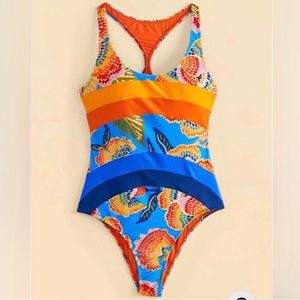 Farm Rio Dewdrop Spectrum One-Piece Swimsuit NWT Size:M